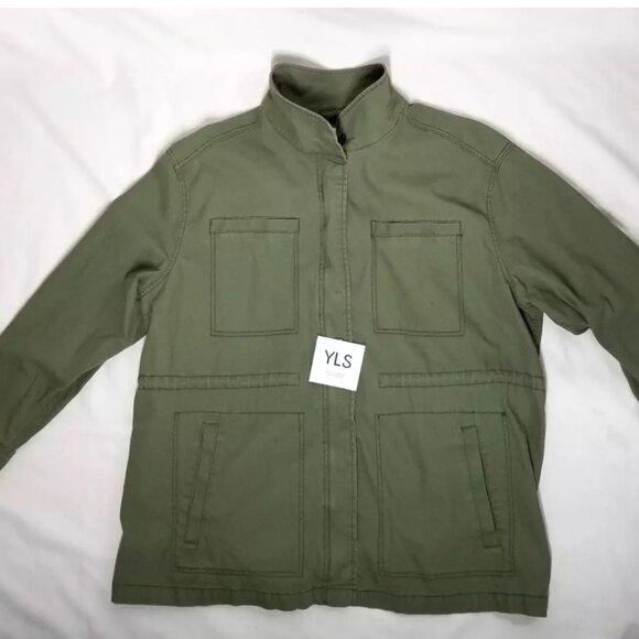 Old Navy Plus Size Green Cotton Denim Canvas Chore Style Jacket Women's Size 2X - Picture 1 of 7